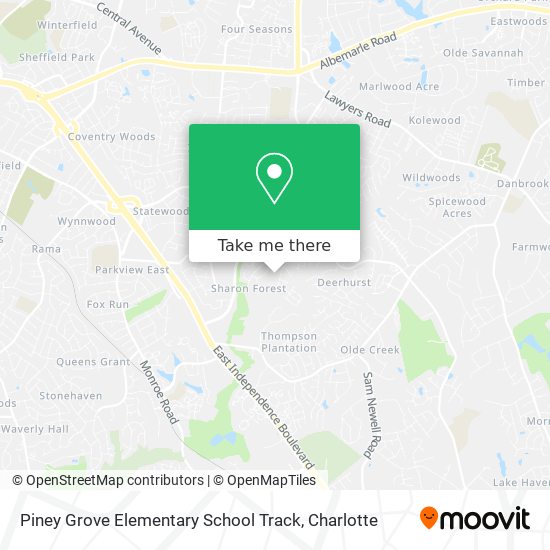 Piney Grove Elementary School Track map