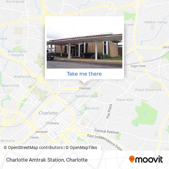 Charlotte Amtrak Station map