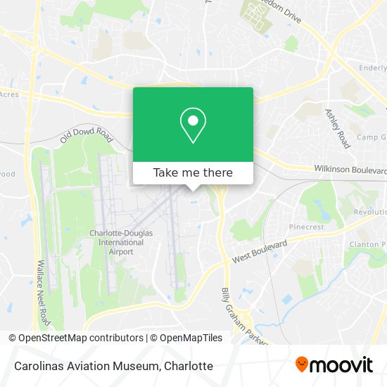 Carolinas Aviation Museum map