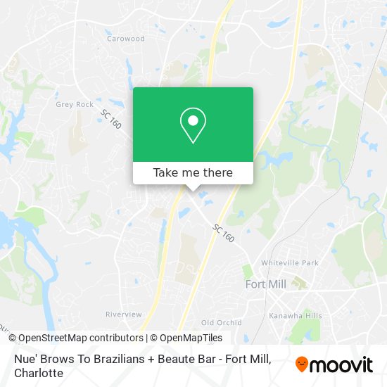 Nue' Brows To Brazilians + Beaute Bar - Fort Mill map