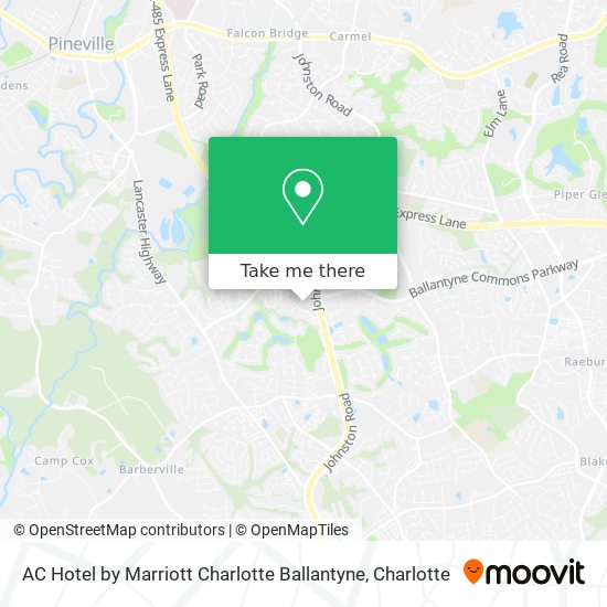 AC Hotel by Marriott Charlotte Ballantyne map