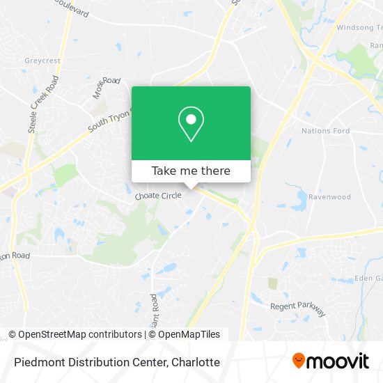 Piedmont Distribution Center map