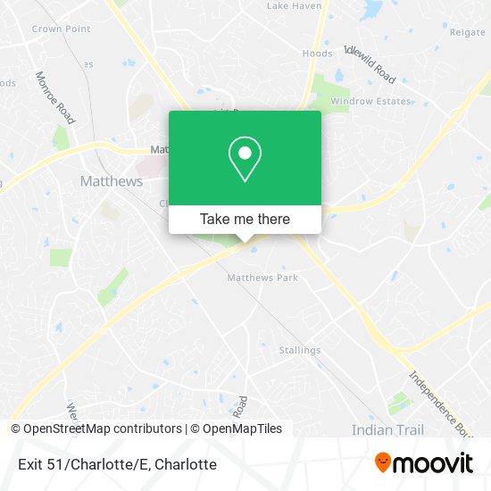 Exit 51/Charlotte/E map