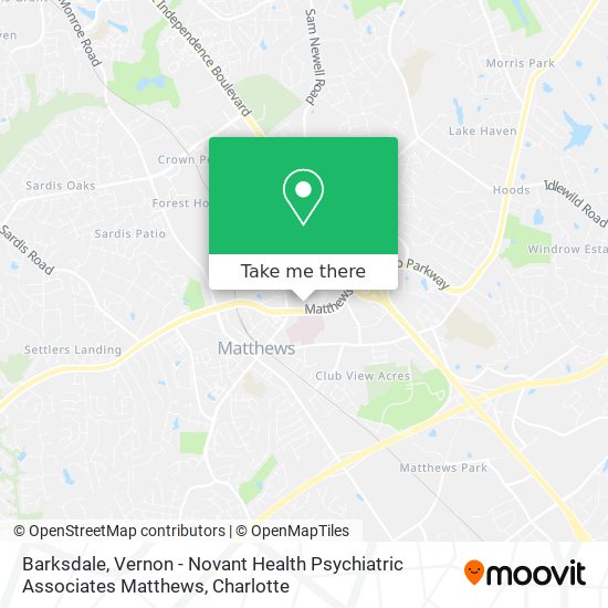 Mapa de Barksdale, Vernon - Novant Health Psychiatric Associates Matthews