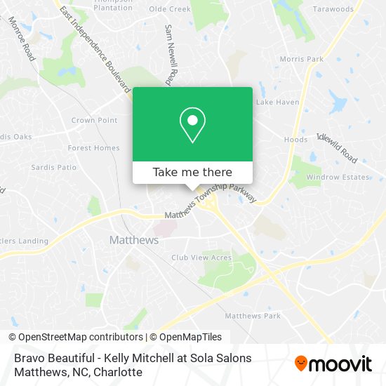 Bravo Beautiful - Kelly Mitchell at Sola Salons Matthews, NC map