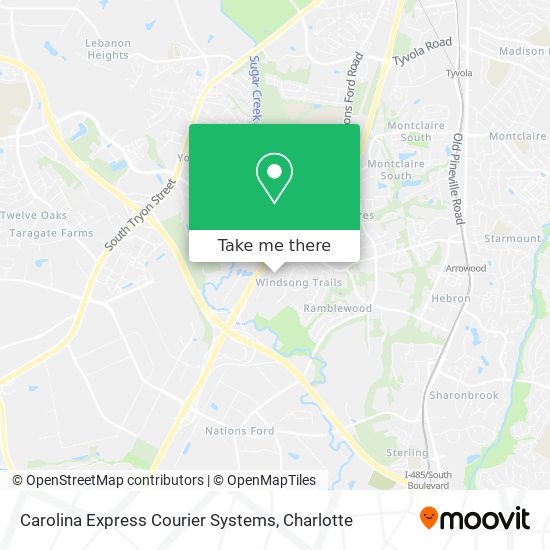 Carolina Express Courier Systems map
