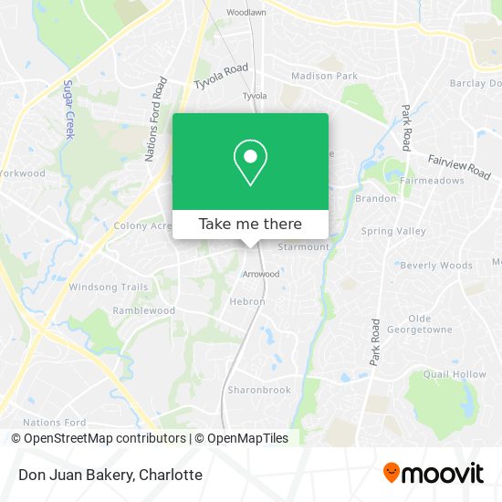 Mapa de Don Juan Bakery