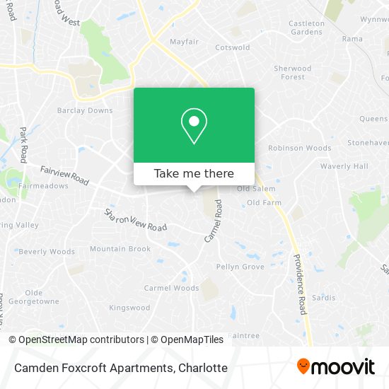 Camden Foxcroft Apartments map