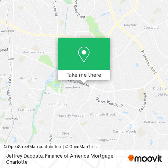 Mapa de Jeffrey Dacosta, Finance of America Mortgage
