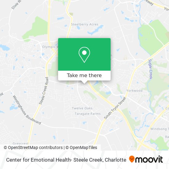 Center for Emotional Health- Steele Creek map