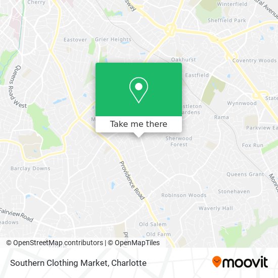 Southern Clothing Market map