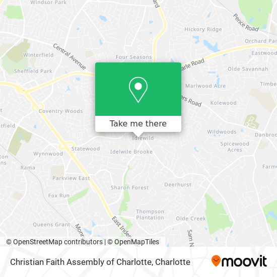 Mapa de Christian Faith Assembly of Charlotte