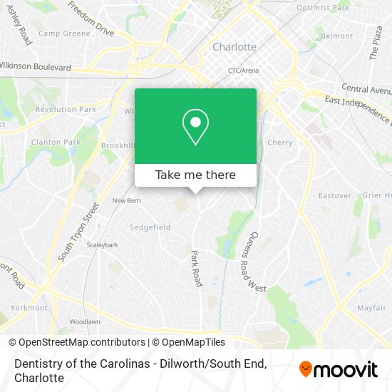 Dentistry of the Carolinas - Dilworth / South End map