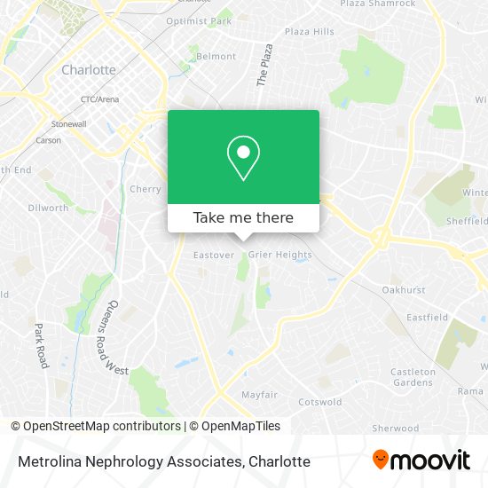Mapa de Metrolina Nephrology Associates