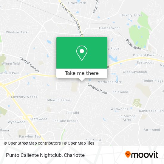 Punto Caliente Nightclub map