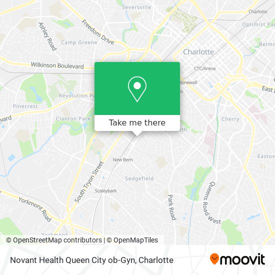 Mapa de Novant Health Queen City ob-Gyn