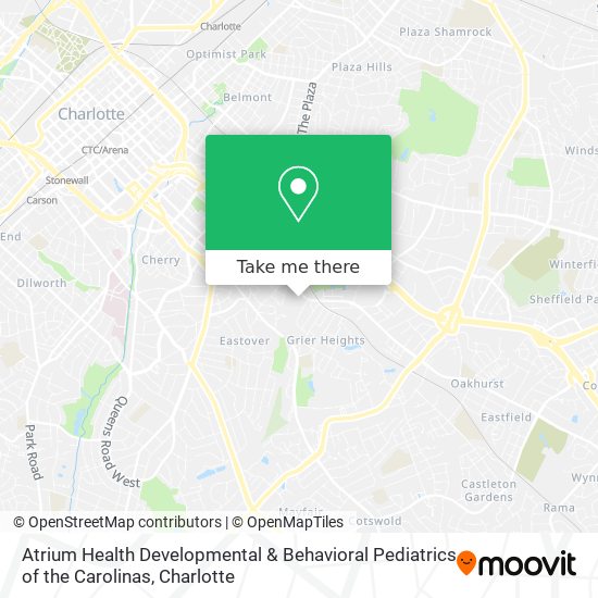 Atrium Health Developmental & Behavioral Pediatrics of the Carolinas map