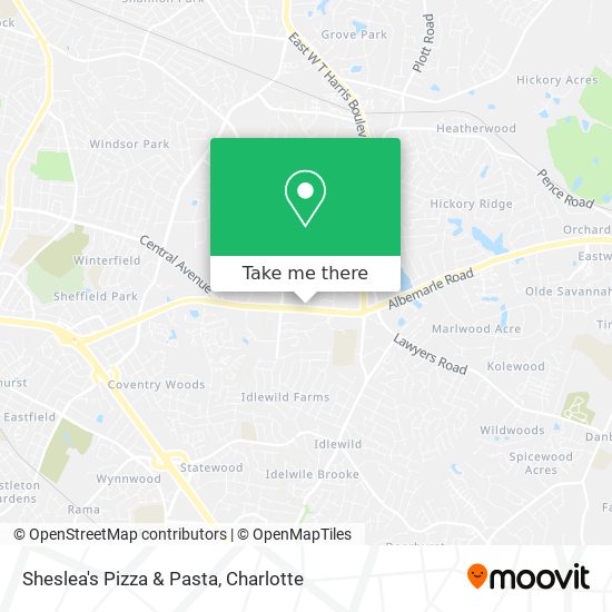 Sheslea's Pizza & Pasta map