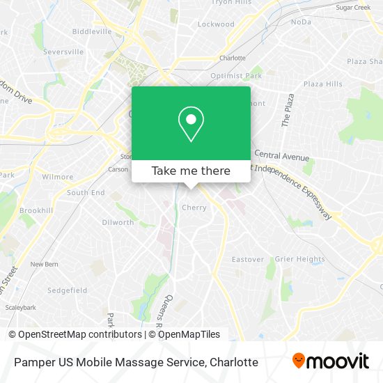 Pamper US Mobile Massage Service map