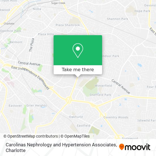 Mapa de Carolinas Nephrology and Hypertension Associates