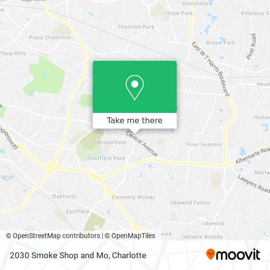 Mapa de 2030 Smoke Shop and Mo