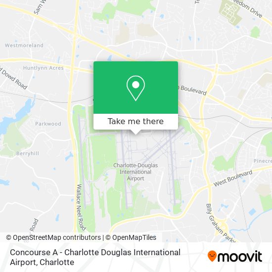 Mapa de Concourse A - Charlotte Douglas International Airport