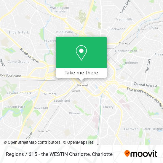 Regions / 615 - the WESTIN Charlotte map
