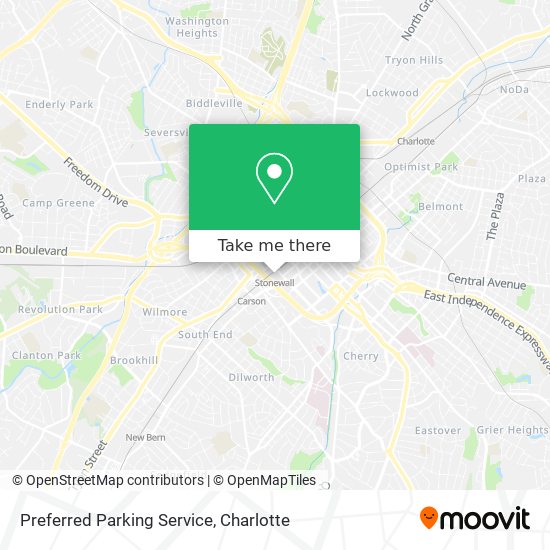 Preferred Parking Service map