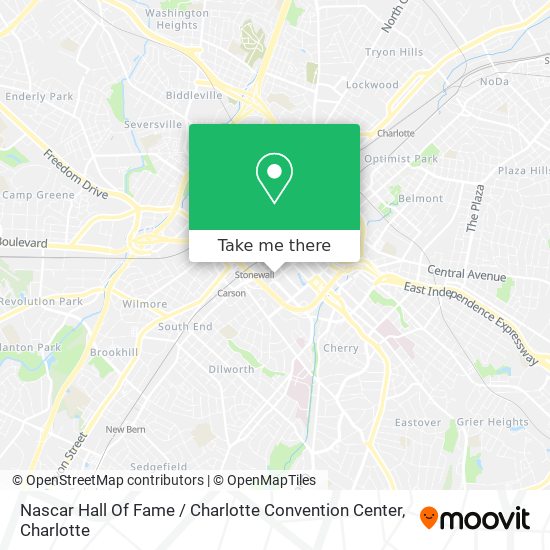 Mapa de Nascar Hall Of Fame / Charlotte Convention Center