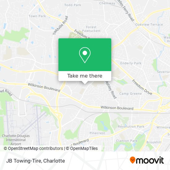 JB Towing-Tire map