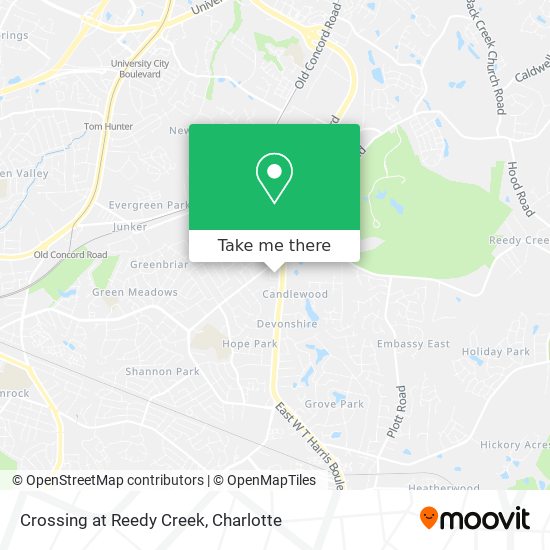 Crossing at Reedy Creek map