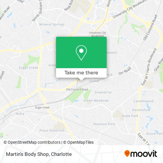 Martin's Body Shop map