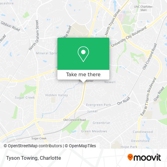 Tyson Towing map