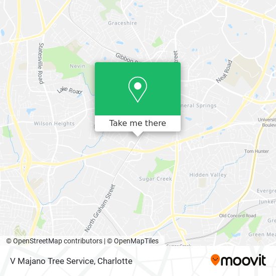 V Majano Tree Service map