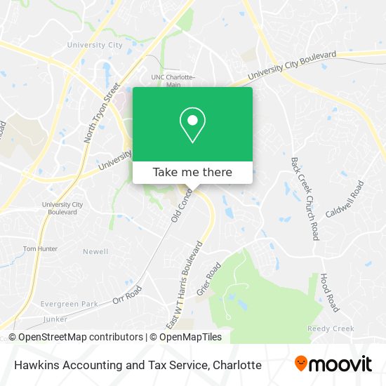 Mapa de Hawkins Accounting and Tax Service