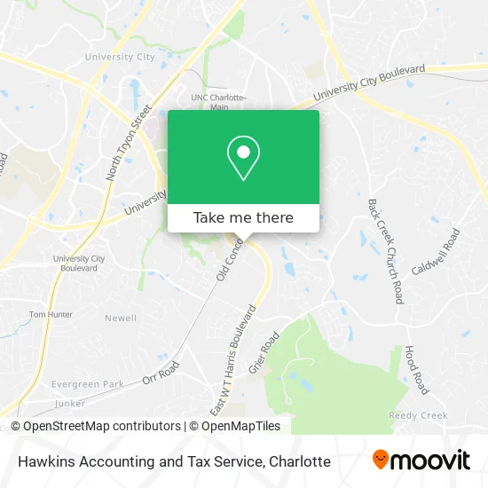 Mapa de Hawkins Accounting and Tax Service
