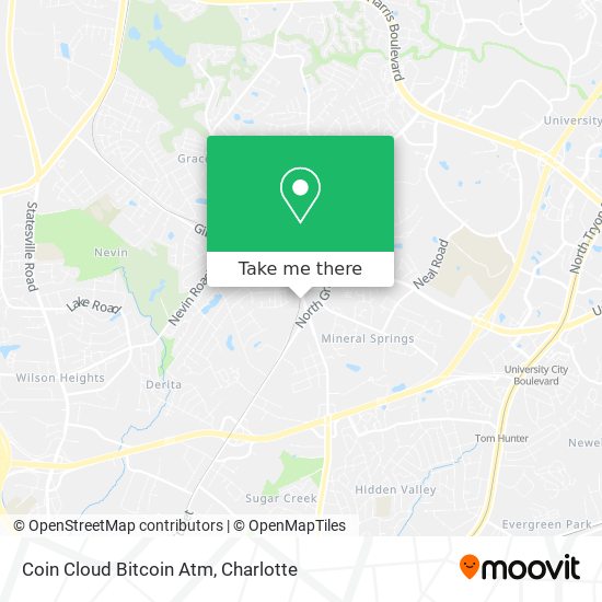 How to get to Coin Cloud Bitcoin Atm in Charlotte by Bus or Light Rail?