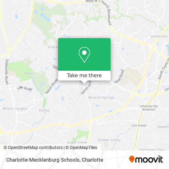 Charlotte-Mecklenburg Schools map