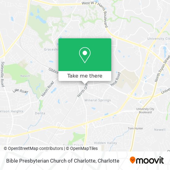 Bible Presbyterian Church of Charlotte map