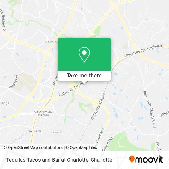 Mapa de Tequilas Tacos and Bar at Charlotte