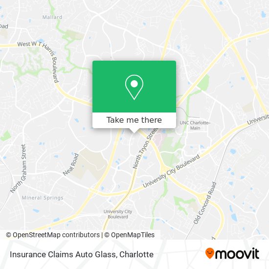 Insurance Claims Auto Glass map