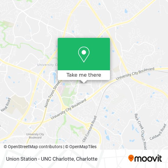 Mapa de Union Station - UNC Charlotte