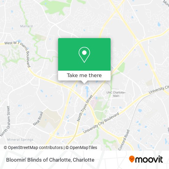 Mapa de Bloomin' Blinds of Charlotte