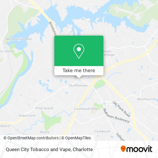 Queen City Tobacco and Vape map