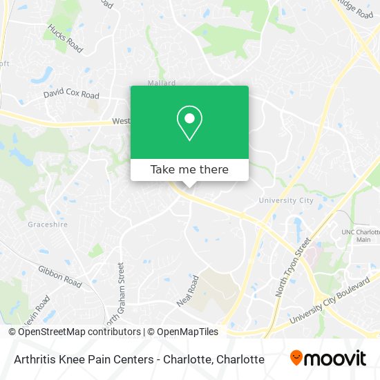 Arthritis Knee Pain Centers - Charlotte map