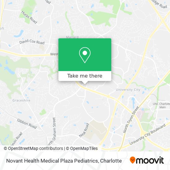 Mapa de Novant Health Medical Plaza Pediatrics