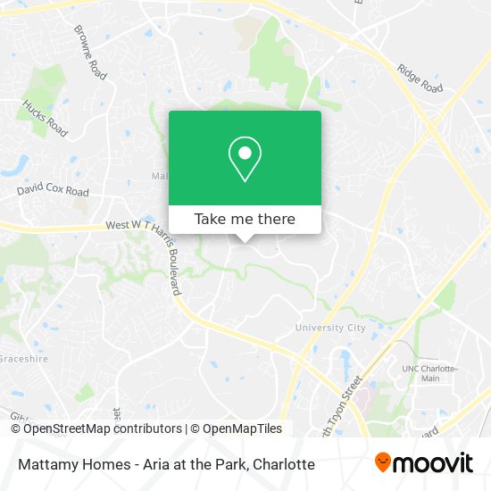 Mapa de Mattamy Homes - Aria at the Park