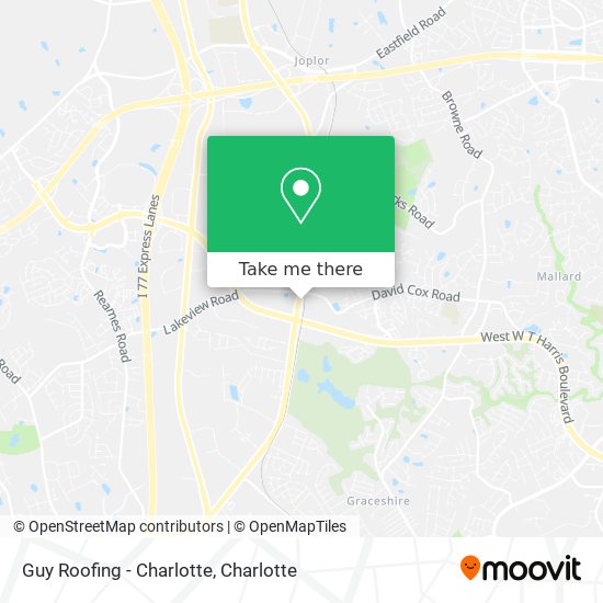 Mapa de Guy Roofing - Charlotte