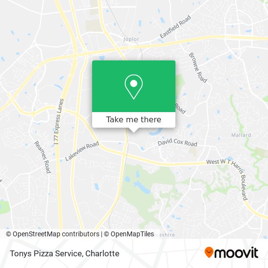 Tonys Pizza Service map