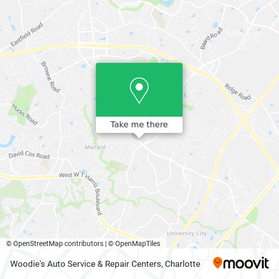 Woodie's Auto Service & Repair Centers map
